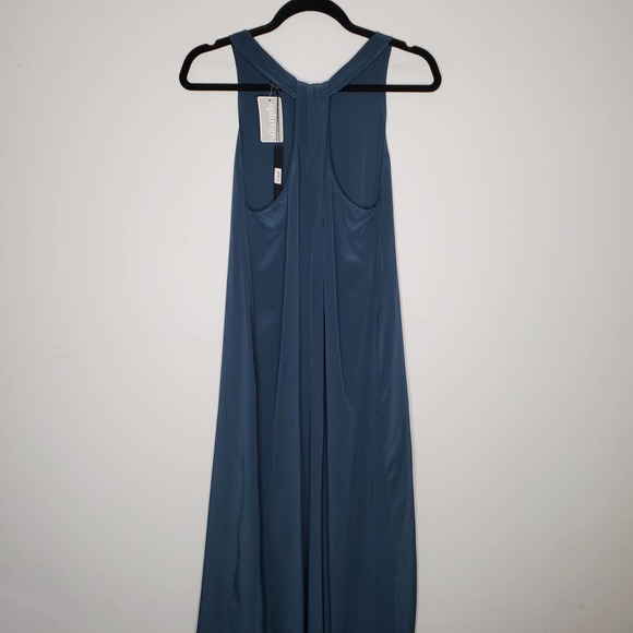 ACROBAT Nori Navy Blue Sleeveless High-Low Long Dress Sz Small S - Picture 6 of 8